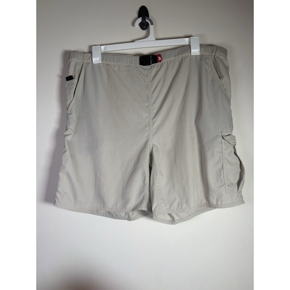 The North Face Mens Cargo Shorts Tan Khaki Belted Hiking Outdoor Stow Pocket